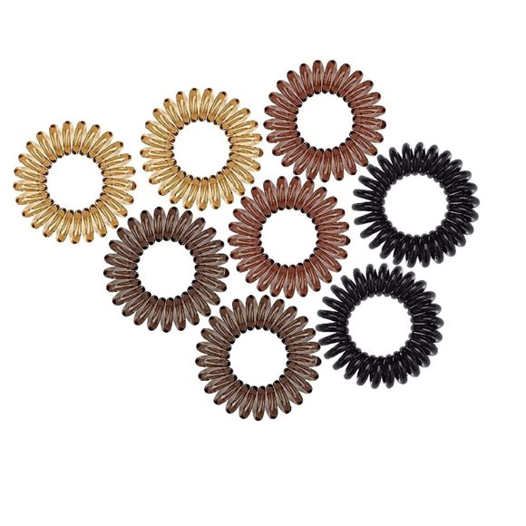 8 Pack Spiral Hair Ties, Traceless Hair Rings for Thick Hair, Multicolor - Picture 7 of 7